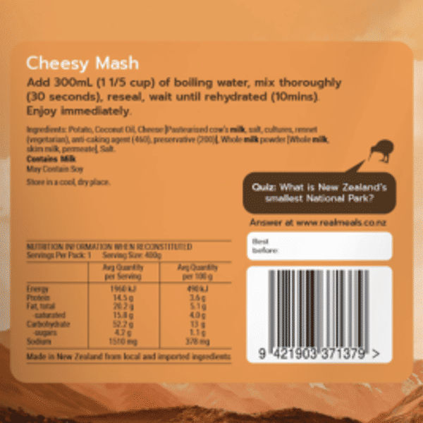 Real Meals Cheesy Mash