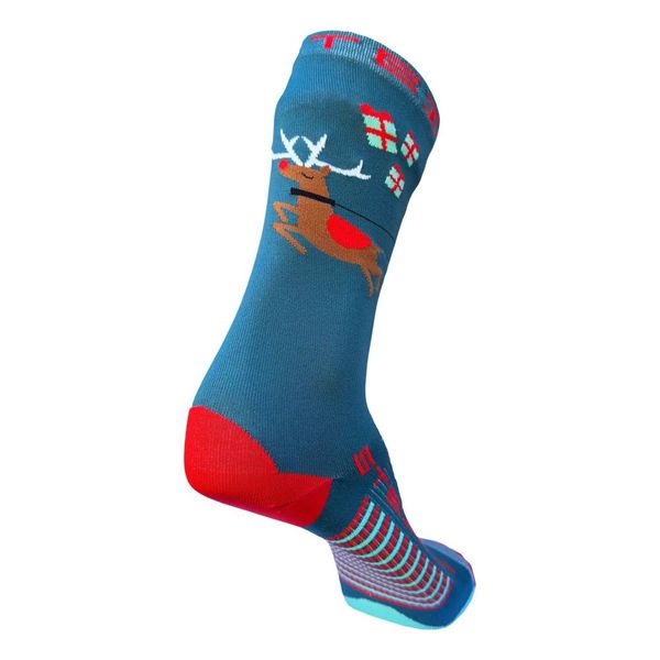 Steigen Santa's Sleigh Christmas Socks - 3/4 Length