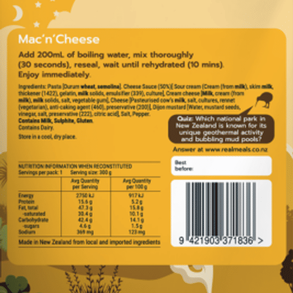 Real Meals Mac'n'Cheese