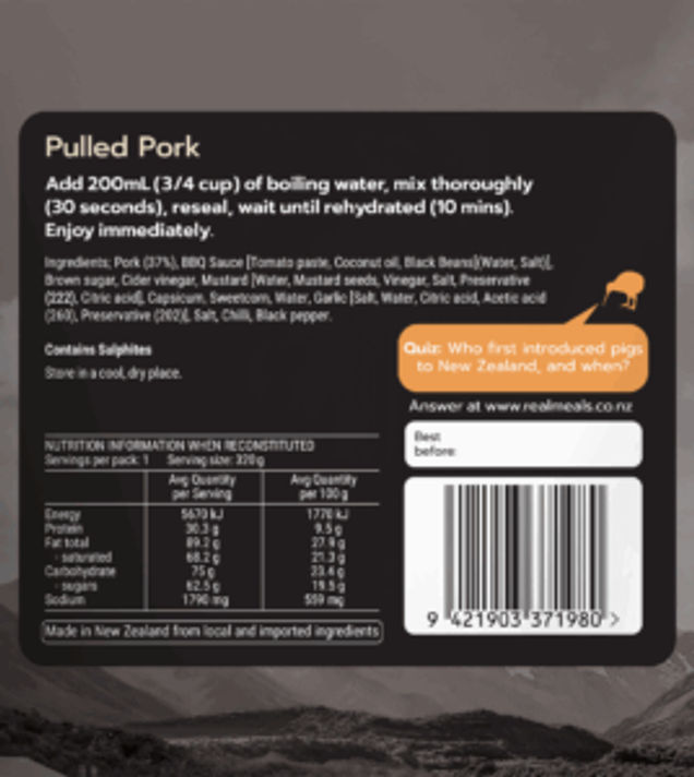 Real Meals Pulled Pork