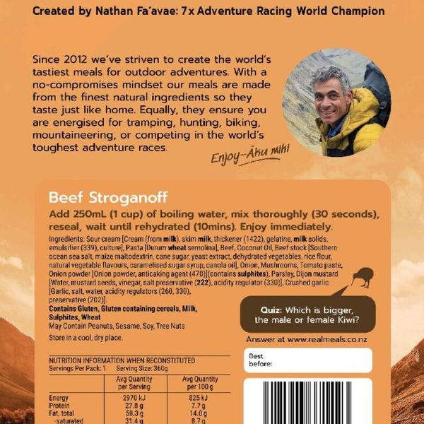 Real Meals Beef Stroganoff