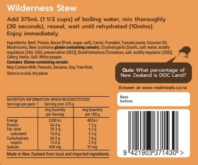 Real Meals Wilderness Stew