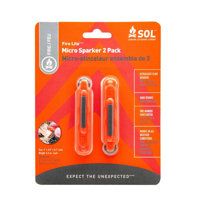 SOL Fire Lite Micro Sparker - 2 Pack